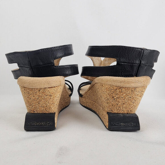 Modzori Alexa Gold Black Vegan Leather Reversible Sandals Size 9 - Picture 5 of 10